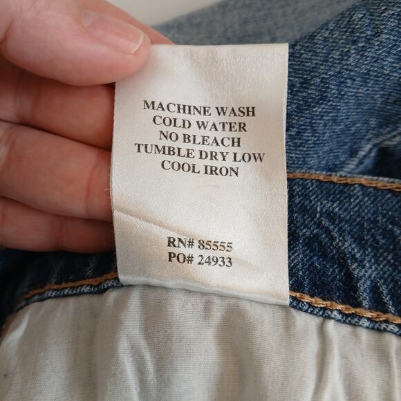 Eunina Denim Shorts Women Medium‎ High Rise Mid-Thigh Distressed Ripped 90s Boho - Picture 8 of 14